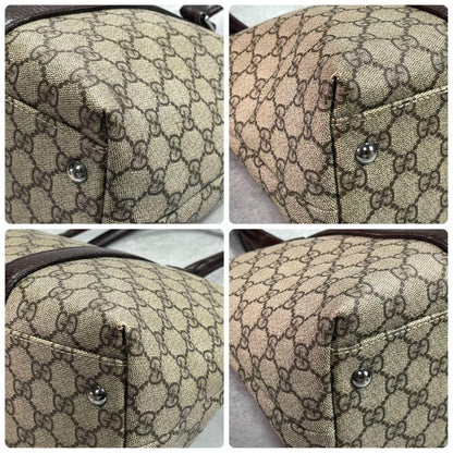 Gucci GG Tote Brown Beige Logo Leather — view 9