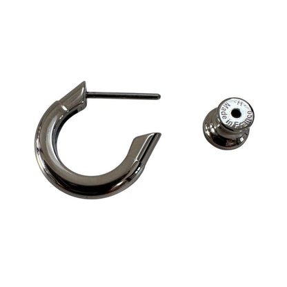 Hermes Clog Single Earrings Metal Silver — view 6