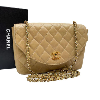 Chanel Quilted Lambskin Chain Shoulder Bag CC Logo