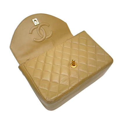 Chanel Quilted Lambskin Chain Shoulder Bag CC Logo — view 7
