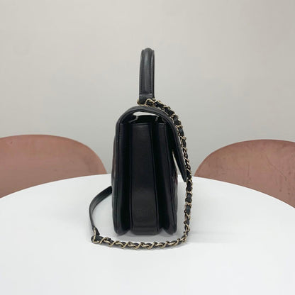 Chanel Top Handle CC Logo Quilted Lambskin — view 2