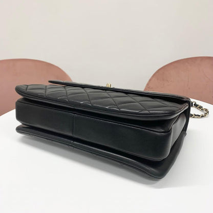 Chanel Top Handle CC Logo Quilted Lambskin — view 4