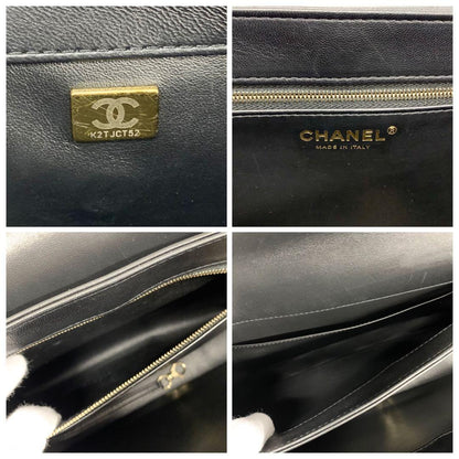 Chanel Top Handle CC Logo Quilted Lambskin — view 8