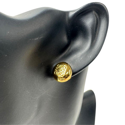 Loewe Anagram Pebble Stud Earrings Gold 925 — view 2