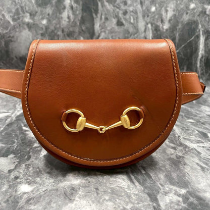 Gucci Belt Bag Horsebit Waist Brown Leather — view 2