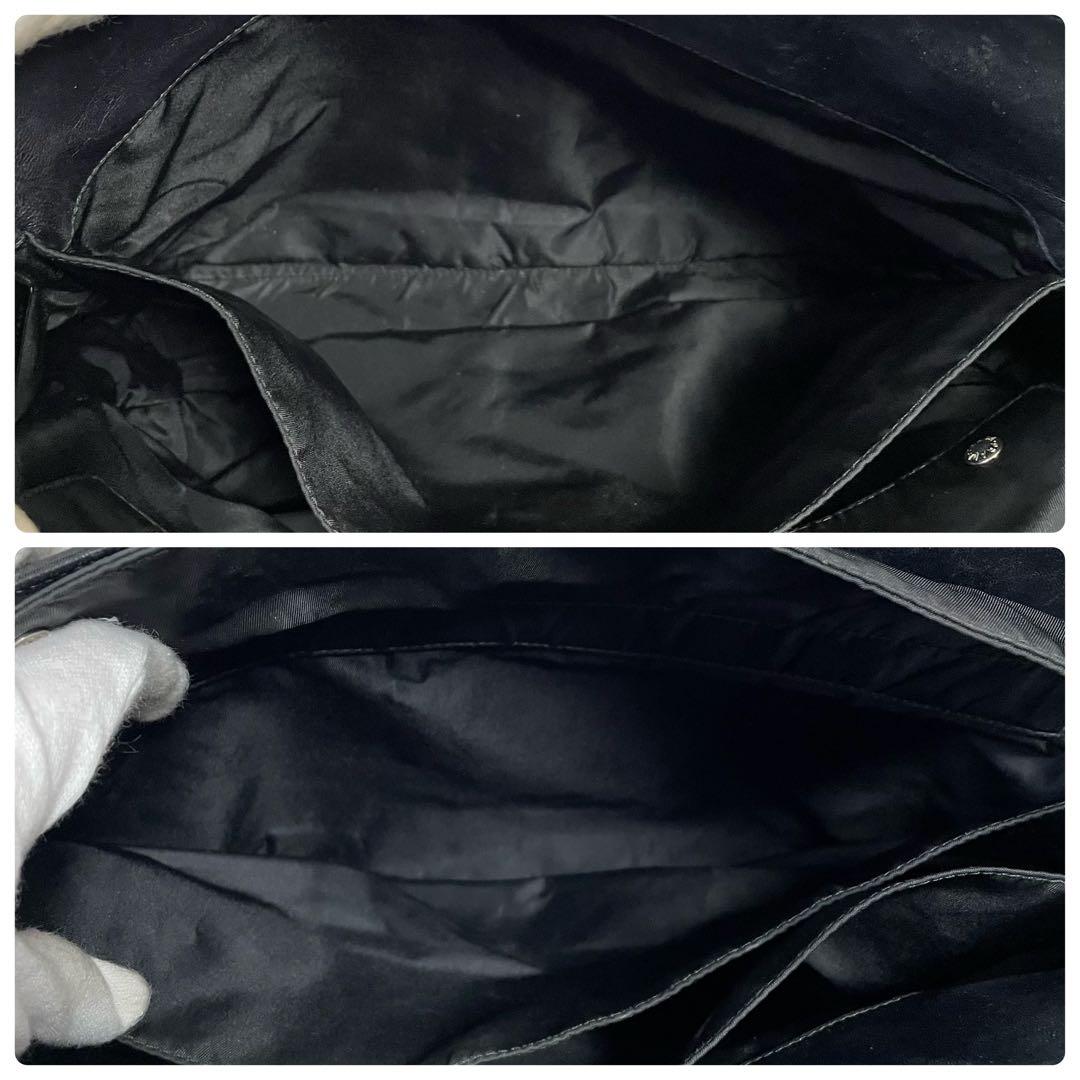 Prada Nylon Triangle Plate Logo Shoulder Tote Black — view 8