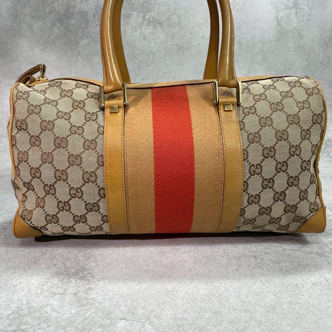Gucci GG Sherry Line Boston Bag Beige Yellow — view 2