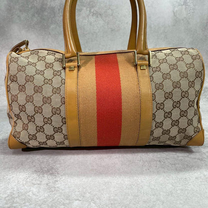 Gucci GG Sherry Line Boston Bag Beige Yellow — view 2