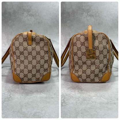 Gucci GG Sherry Line Boston Bag Beige Yellow — view 7