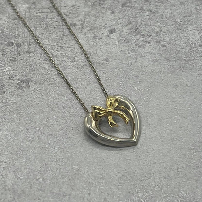 Tiffany & Co Heart Ribbon Necklace Combination