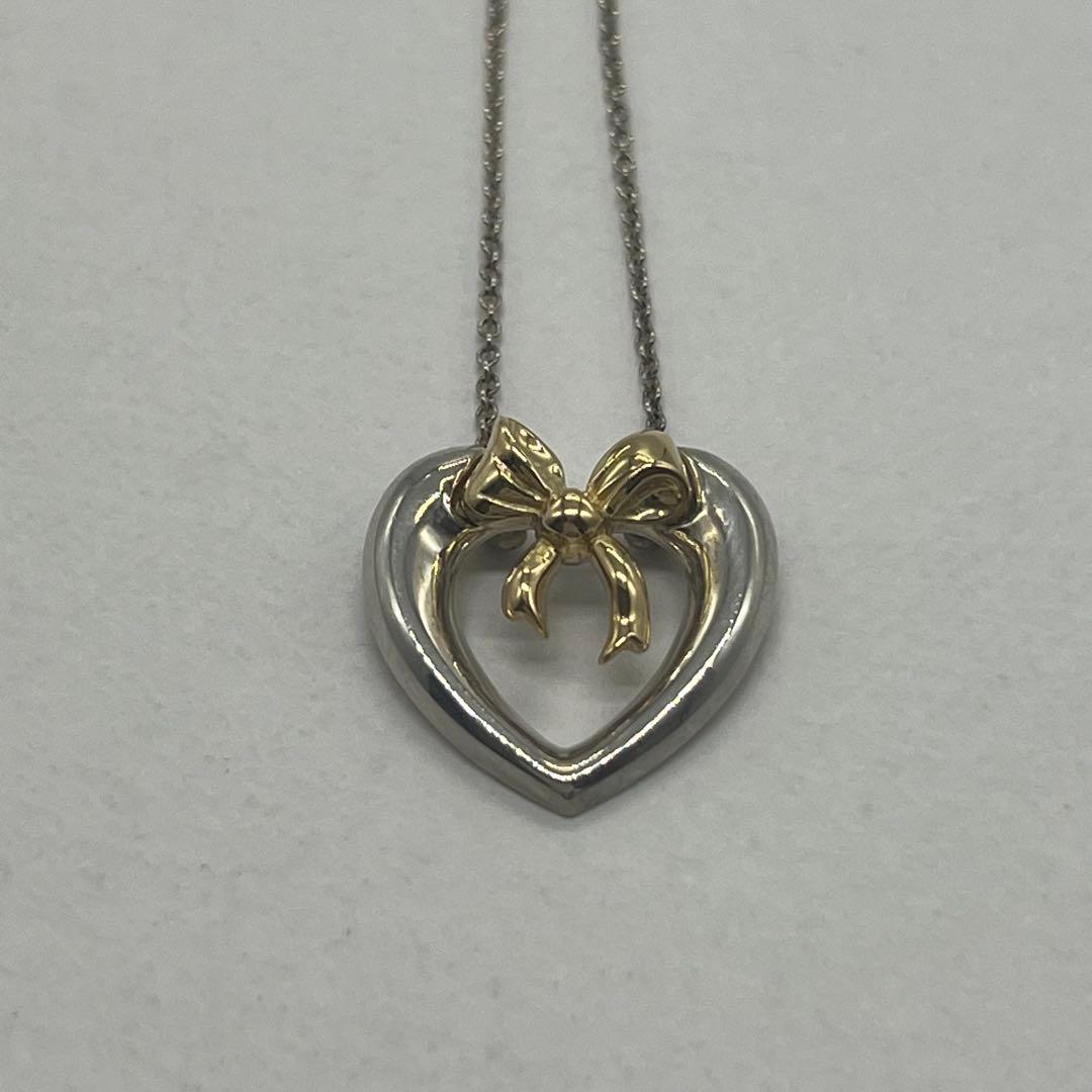 Tiffany & Co Heart Ribbon Necklace Combination — view 3