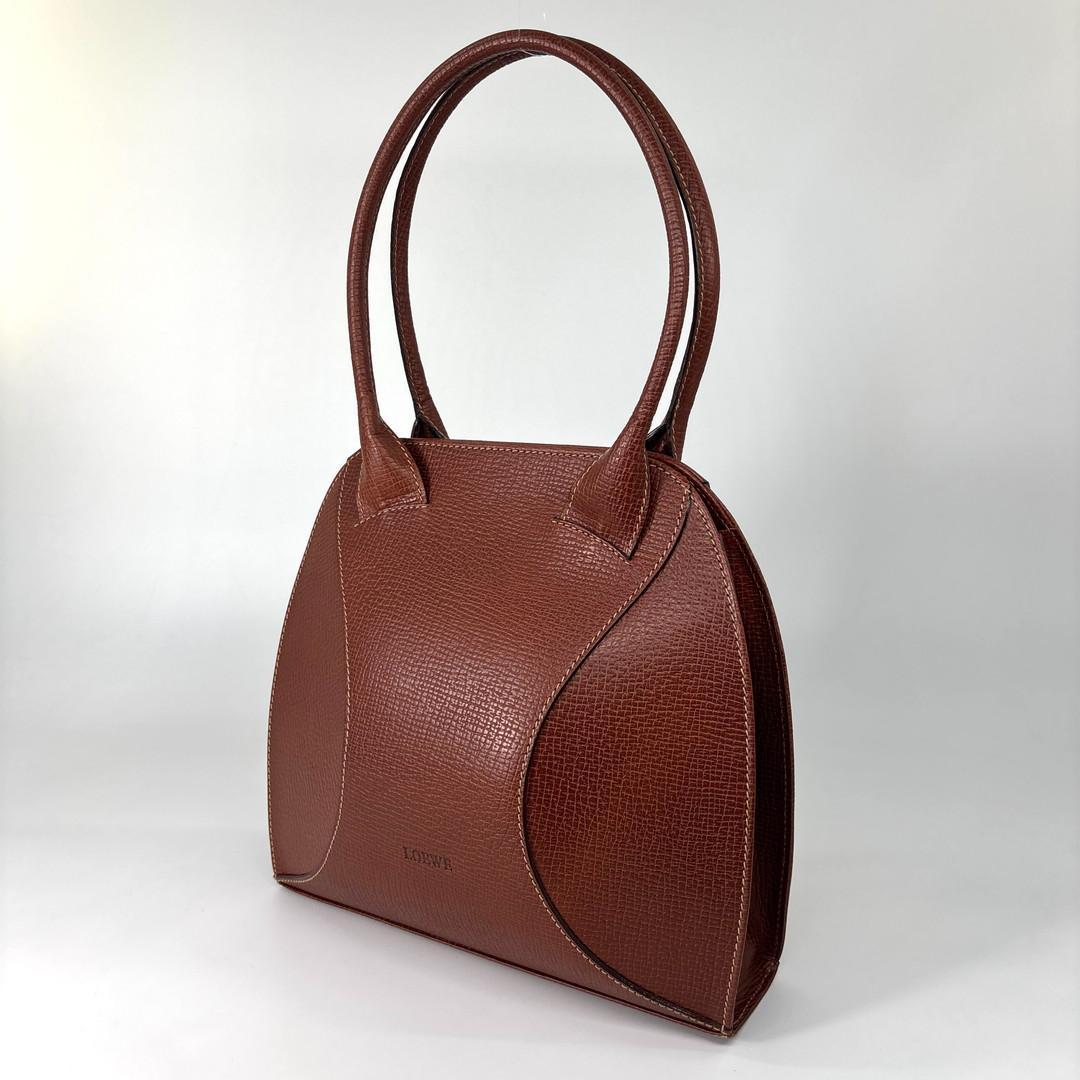 Loewe Anagram Tote Bag Calf Leather Brown — view 2
