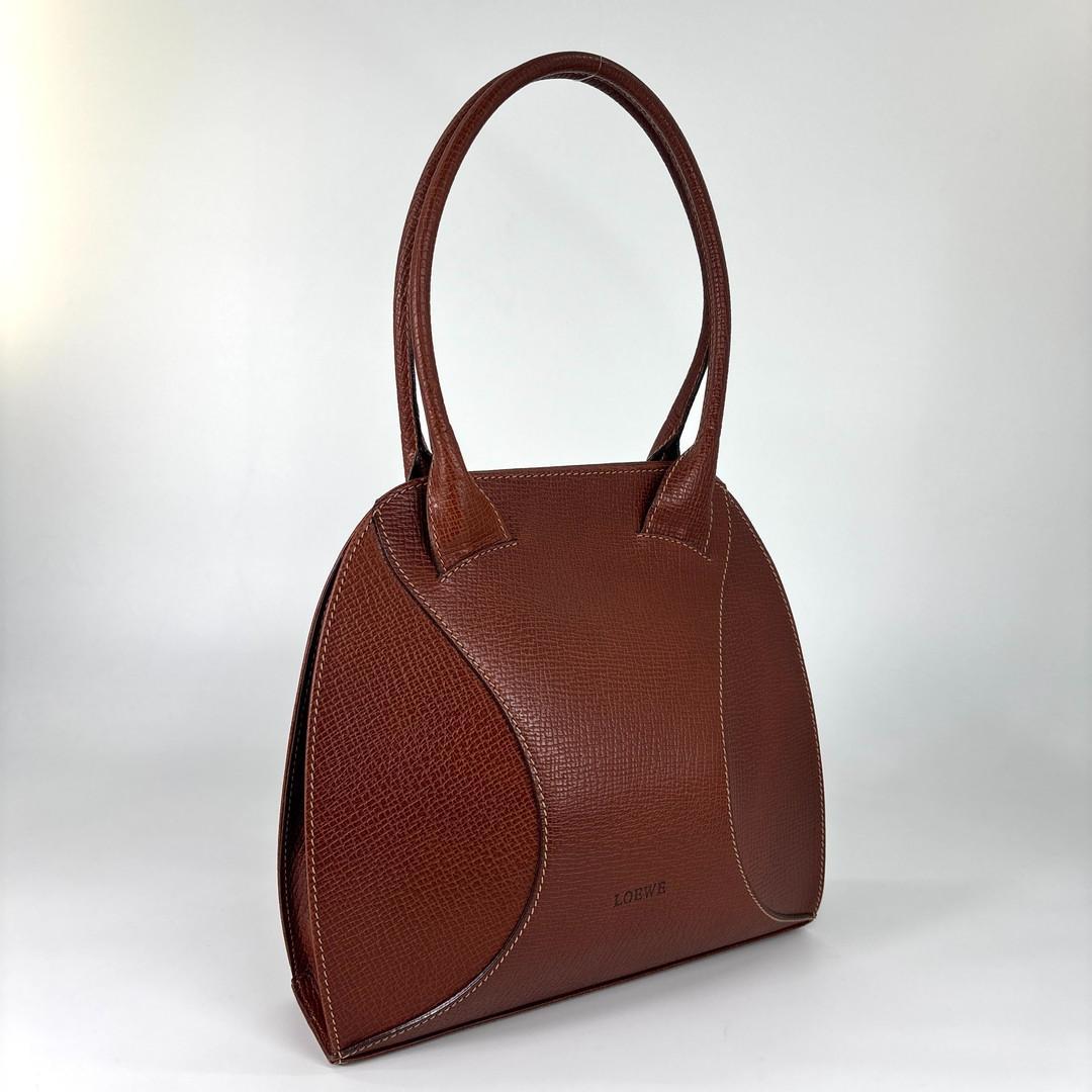 Loewe Anagram Tote Bag Calf Leather Brown — view 3