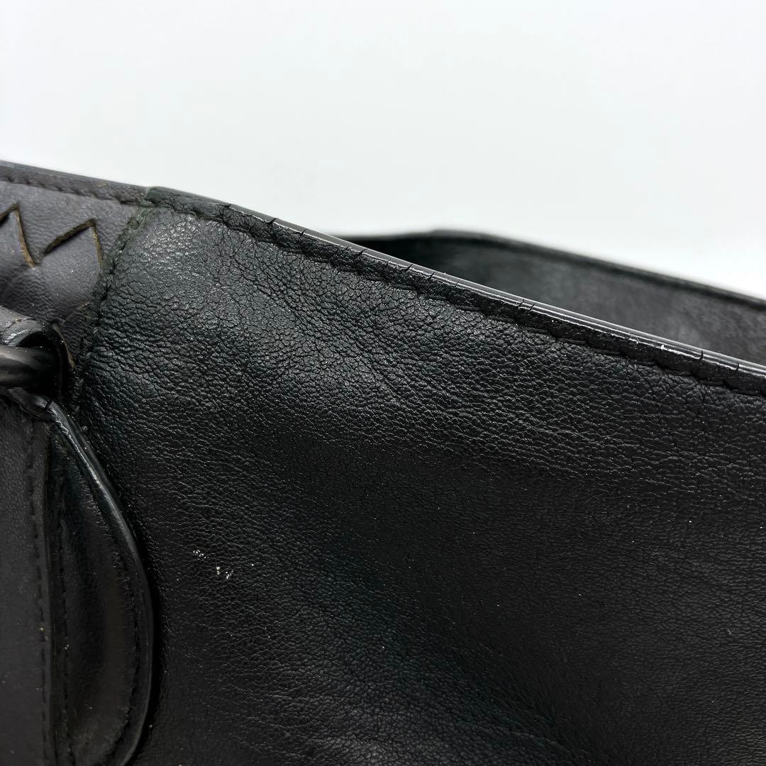 Bottega Veneta 2-way Bag Intrecciato Leather Black