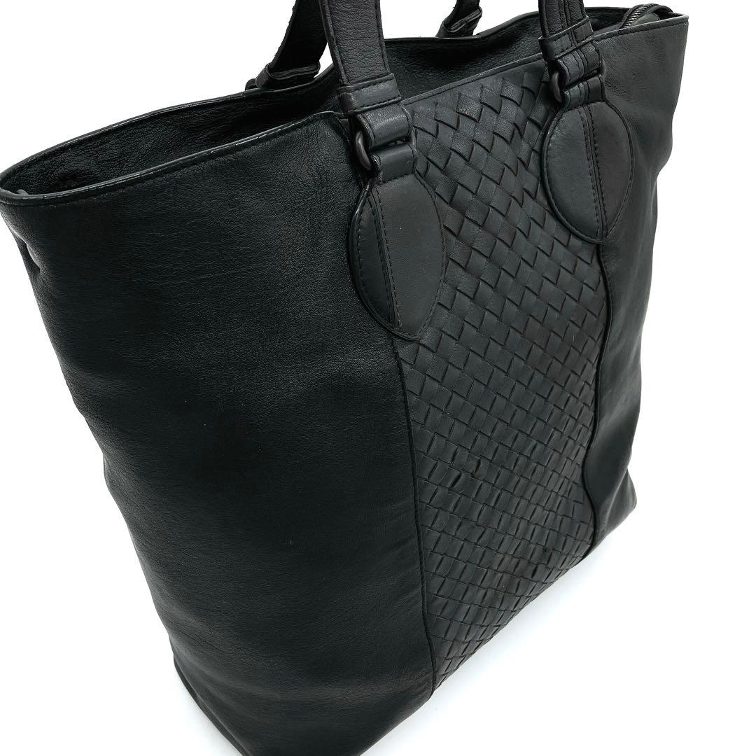 Bottega Veneta 2-way Bag Intrecciato Leather Black