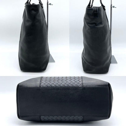 Bottega Veneta 2-way Bag Intrecciato Leather Black