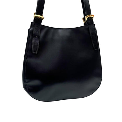 Celine Logo Leather Shoulder Tote Gold Black — view 2