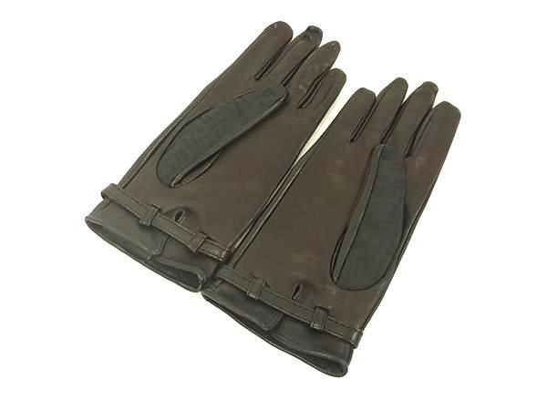 Fendi Zucca Poly/nylon/acrylic Resin Spandex Gloves Size 7.5 Black Fd3160