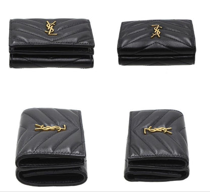 Saint Laurent Shindou Monogram Cassandra Trifold Wallet — view 4