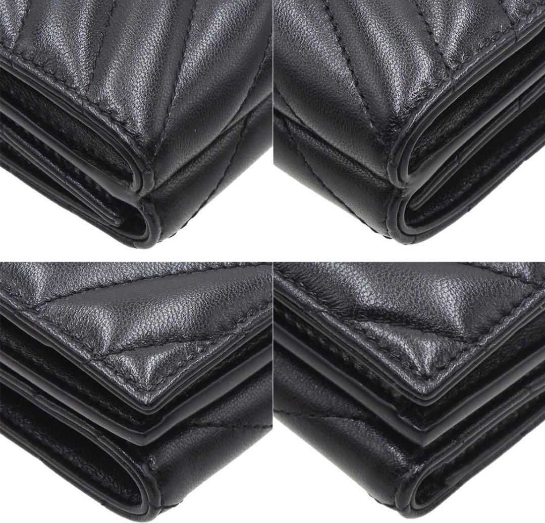 Saint Laurent Shindou Monogram Cassandra Trifold Wallet — view 5