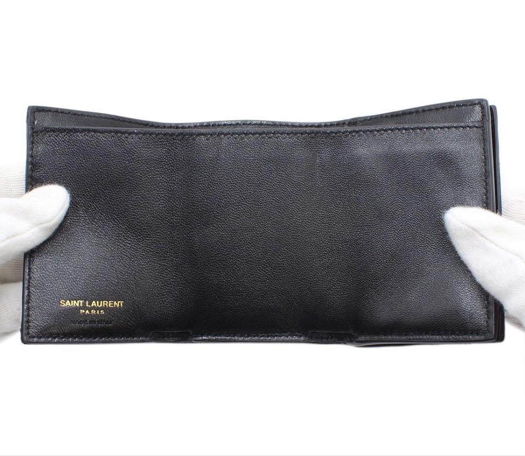 Saint Laurent Shindou Monogram Cassandra Trifold Wallet — view 7