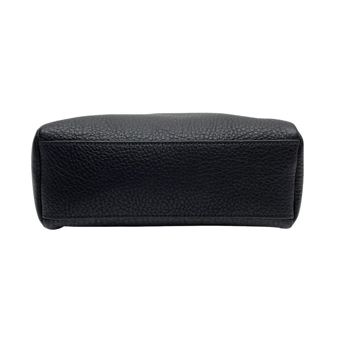 Prada Vitello Leather Chain Shoulder Bag Black — view 5