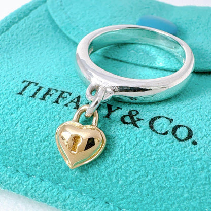 Tiffany & Co Heart Lock Combination Size 14 Sv925 18K