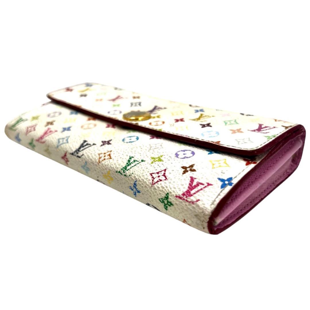 Louis Vuitton Multicolor Portefeuille Sarah White Pink Wallet — view 6