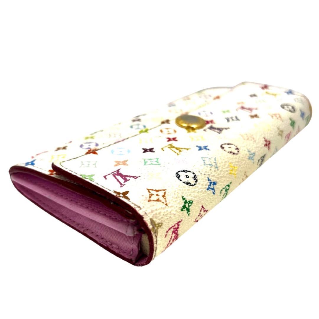 Louis Vuitton Multicolor Portefeuille Sarah White Pink Wallet — view 8