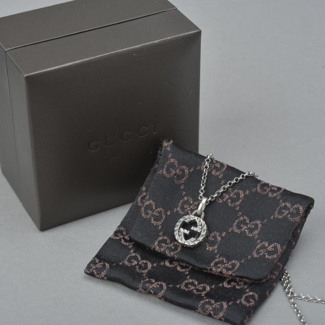 Gucci Interlocking Necklace Silver — view 2