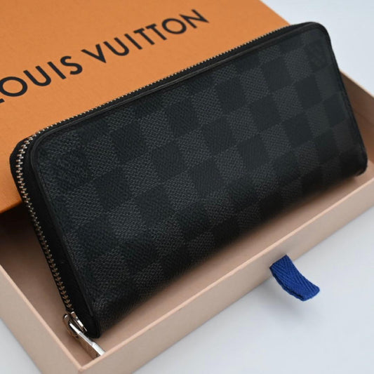 Louis Vuitton Damier Graphite Vertical Wallet Black