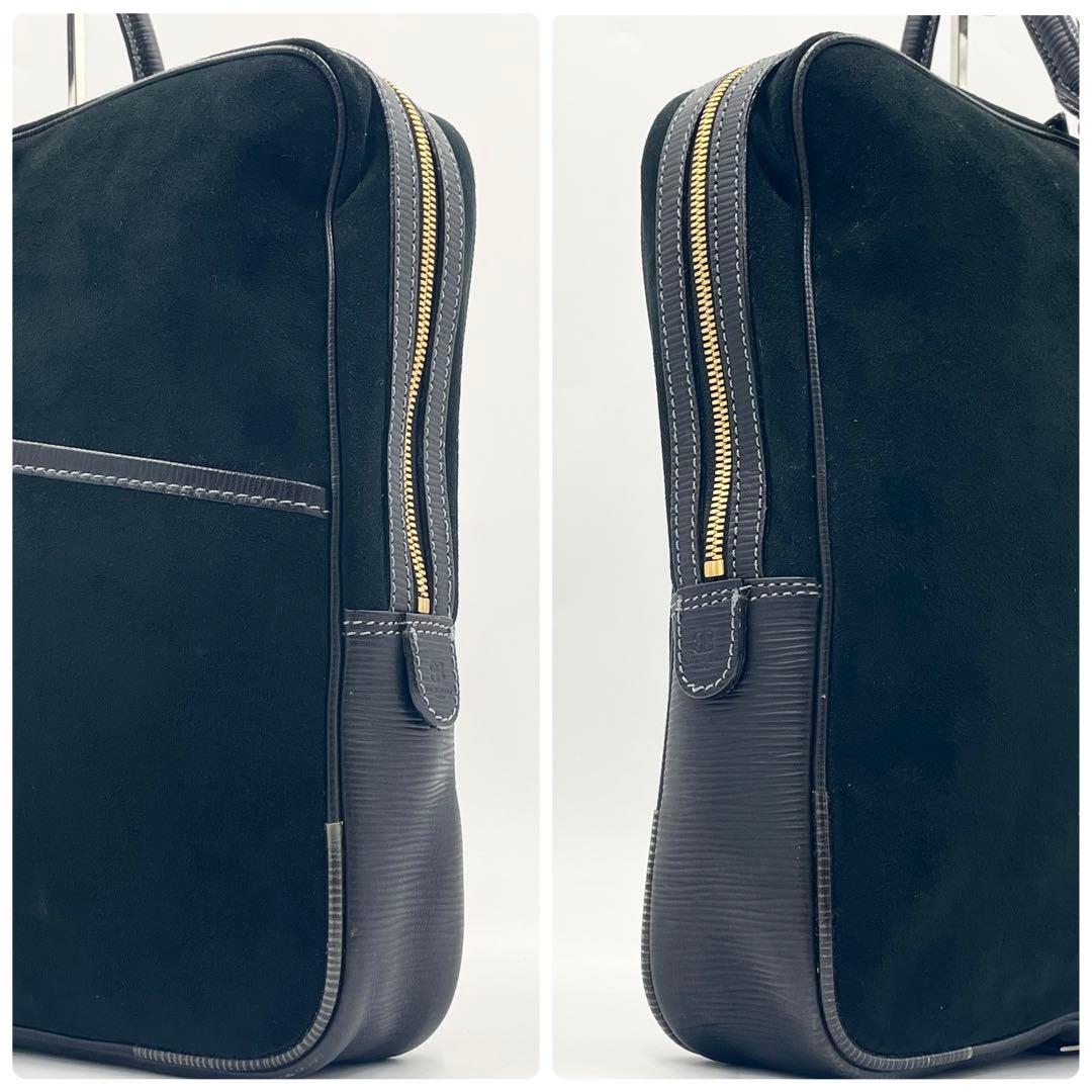 Balenciaga Suede Briefcase Black A4 Mens Business