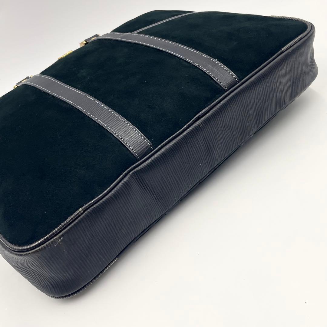 Balenciaga Suede Briefcase Black A4 Mens Business