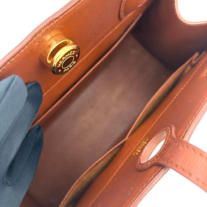 Hermes Darvi MM Gold Handbag Brown Tote — view 3