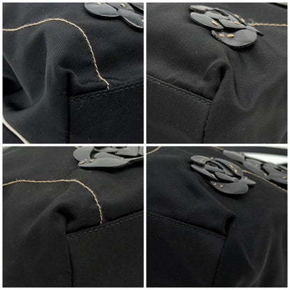 Prada Nylon Flower Handbag Triangle Logo — view 8