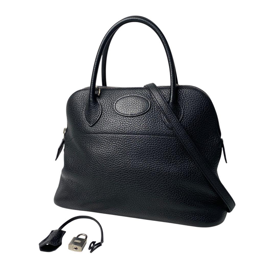 Hermes Bolide 31 Handbag Black Taurillon