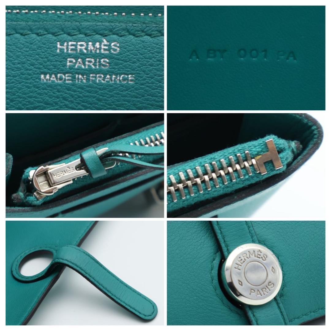 Hermes Dogon GM Wallet Swift Blue Paon — view 7