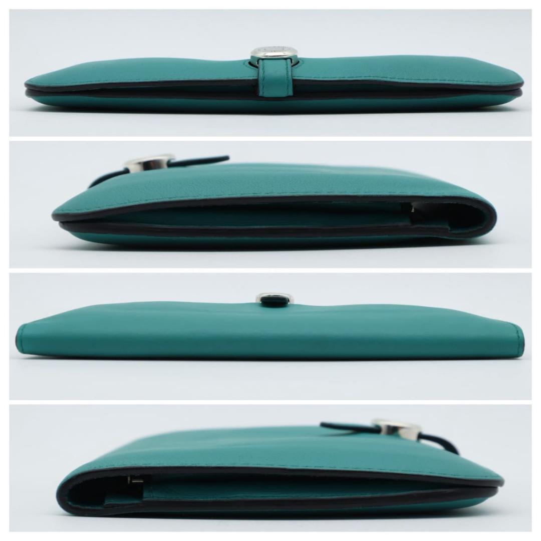 Hermes Dogon GM Wallet Swift Blue Paon — view 9