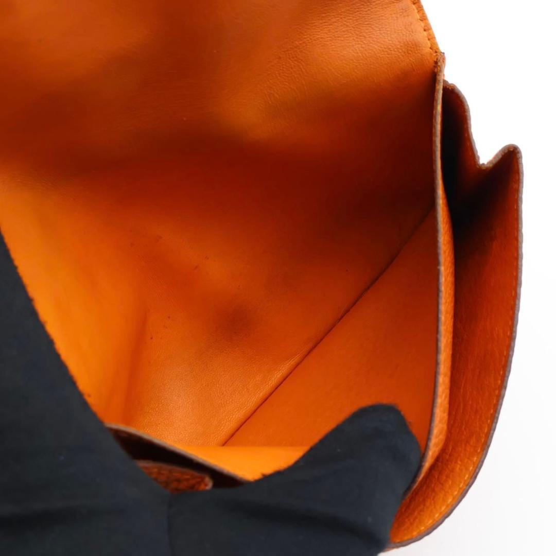 Hermes Dogon GM Orange Wallet Silver — view 4