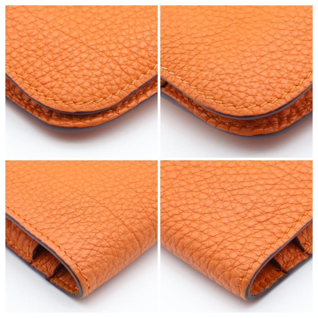 Hermes Dogon GM Orange Wallet Silver — view 8
