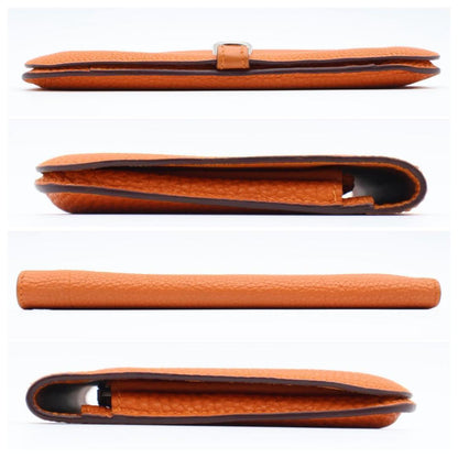 Hermes Dogon GM Orange Wallet Silver — view 9