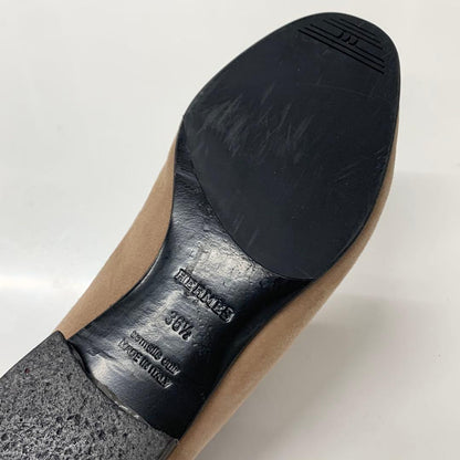 Hermes Royale Suede H Constance Fringe Loafers — view 8