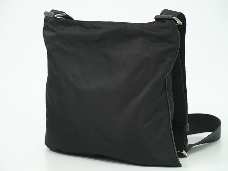 Authentic Prada Nylon Shoulder Bag Pochette Black Bag Pre-owned [follow-up