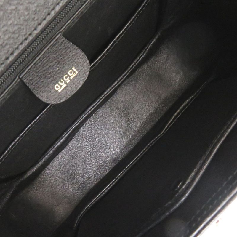 Gucci 2WAY Bamboo 000 1364 0633 Leather Black Handbag Black 0733 Gucci