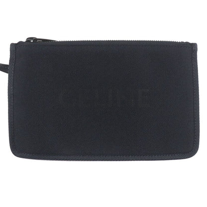 Celine 11008 Trekking Vertical Cabas Nylon Tote Bag With Logo Pouch Black