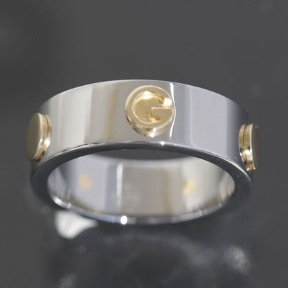 Gucci Inox Ring No 18 750 Gold Steel E0863
