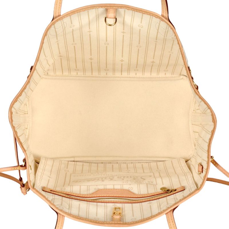 Louis Vuitton Neverfull MM Tote Bag Damier Azure N51107 White Sp4079 Women