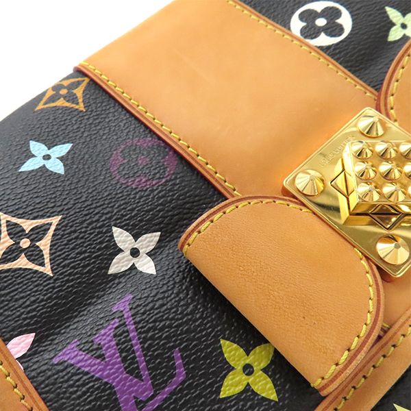 Louis Vuitton Shoulder Bag Patti Monogram Multicolor Noir Black Gold Hardware