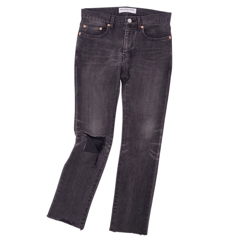 Balenciaga Pants Denim Pants Damaged Wool