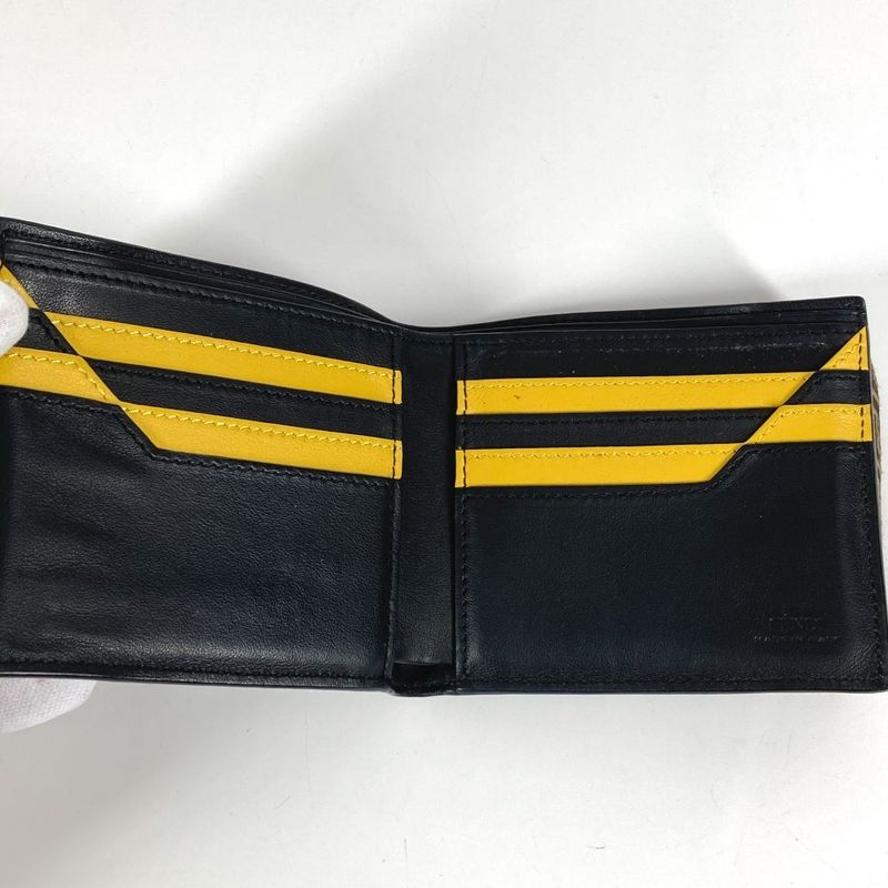 Fendi Bifold Wallet Bi-fold Wallet 7m0266 Leather Black